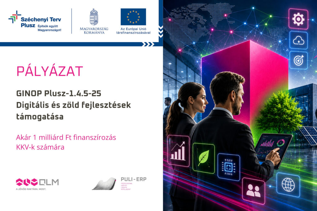 Ginop Plus pályázat, digitalizációra, fejlesztésekre, zöldülésre.